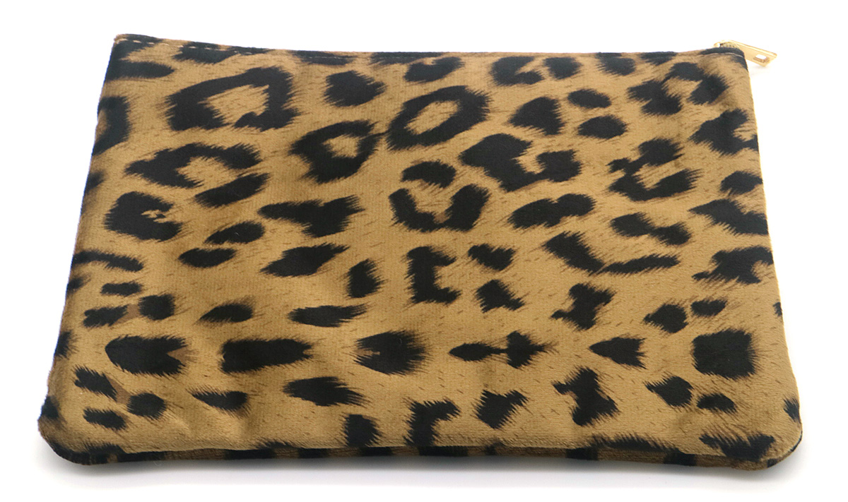 T-F6.1 BAG931-003 Make Up Bag 21.5x15cm Leopard
