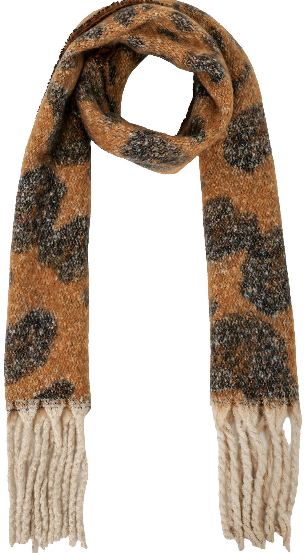 Z-F6.4 SCARF1007-051-6 Winter Scarf Leopard 190x40cm