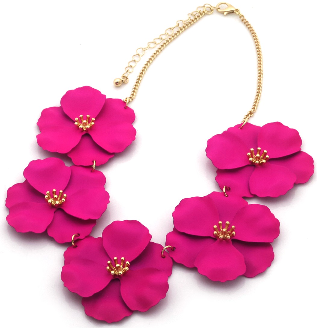 J-D3.2 N2522-001 Statement Necklace Flowers