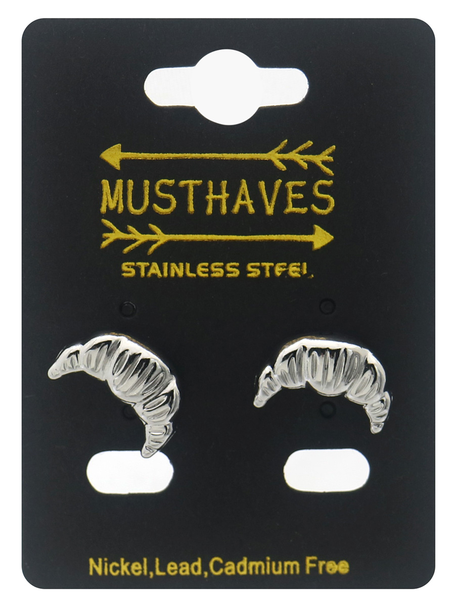 F-D6.1 E2591-003S S. Steel Studs Croissants 1.5cm