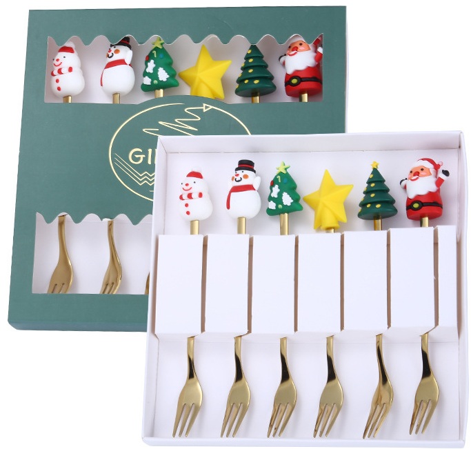 K-F4.1 DC1052-010-10 Gift Set Forks 6pcs - Christmas