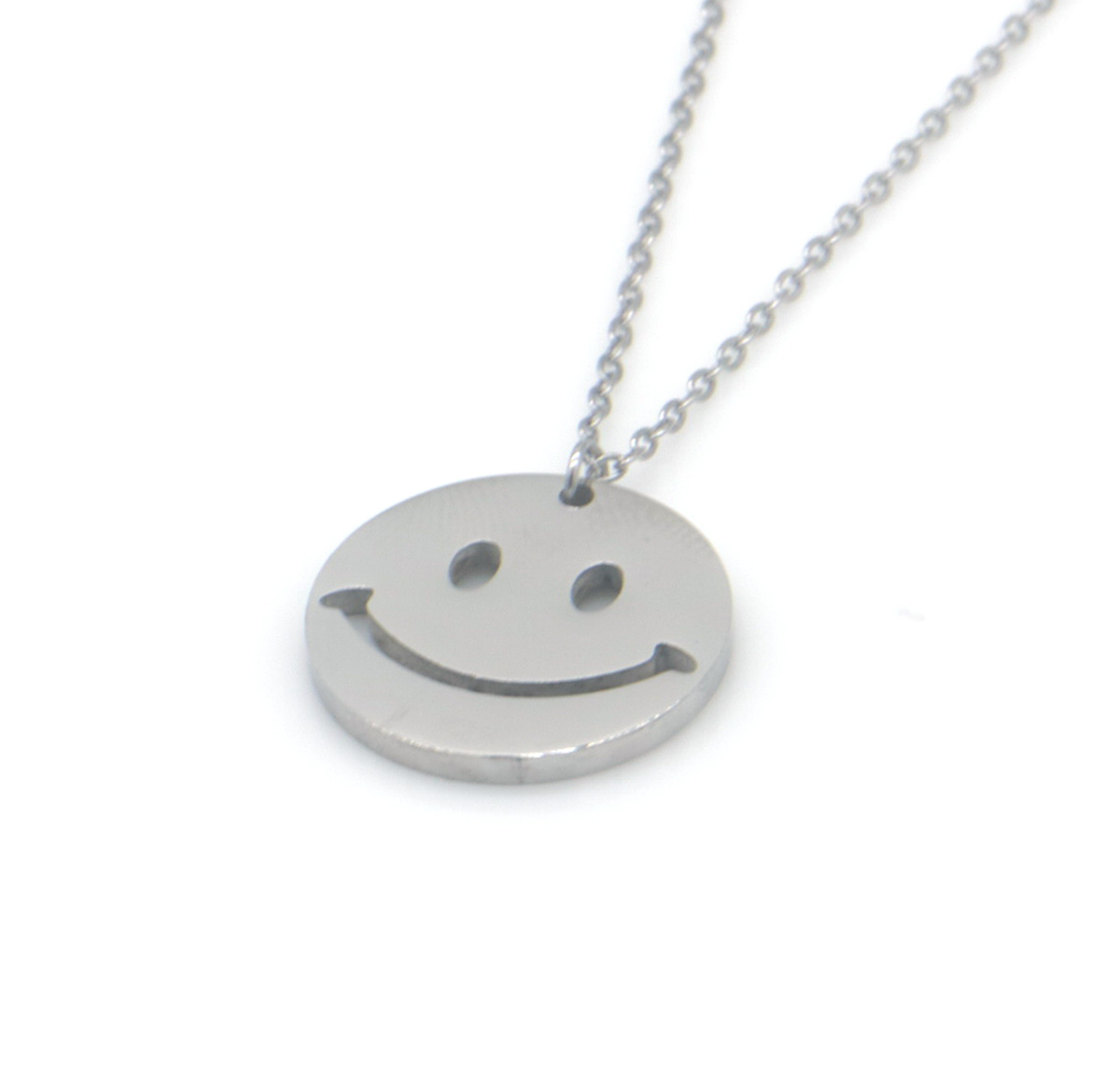 F-B7.3 N2556-059S Long S. Steel Necklace Smiley 70-75cm