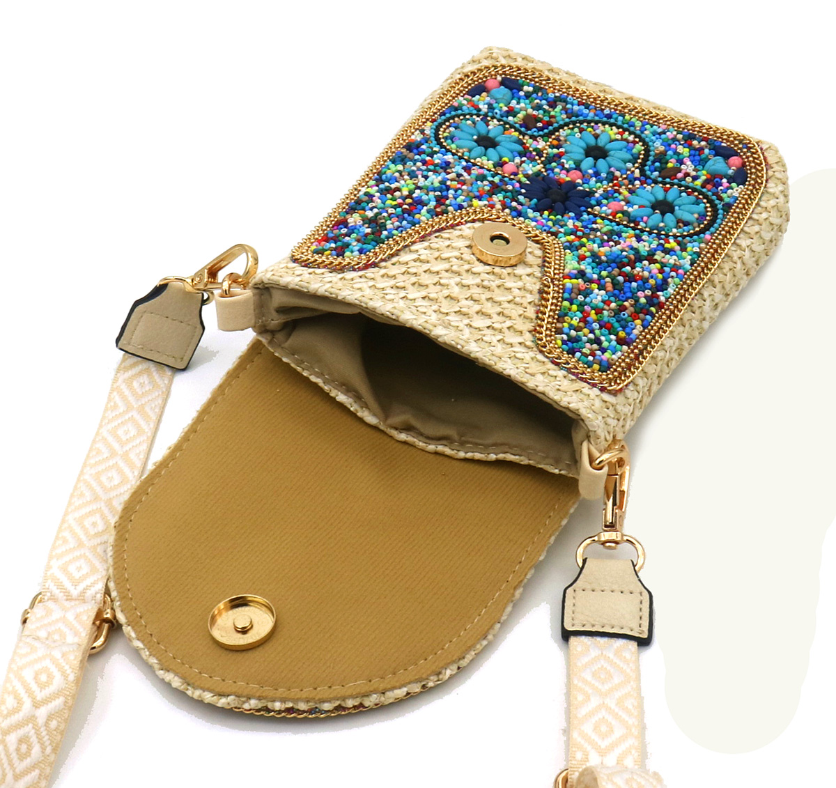 T-K6.1  BAG1123-001-5 Shoulder Bag Beads 20x15cm