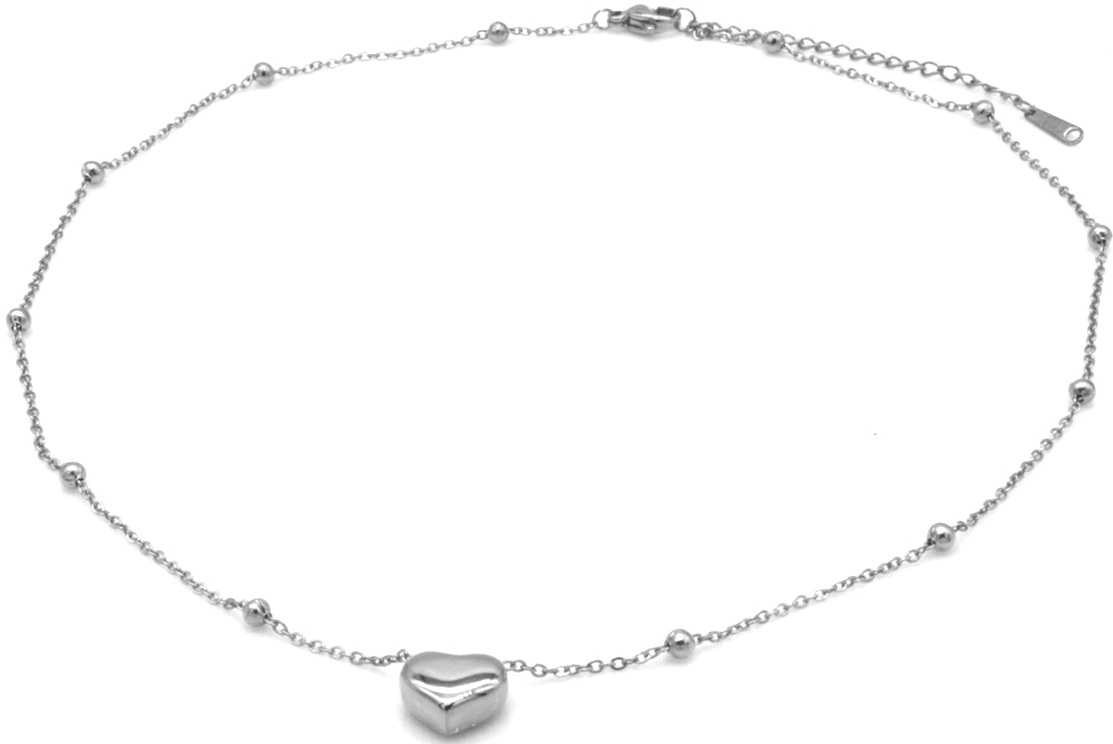 A-B3.1 N2583-009S S. Steel Necklace Heart 40-45cm
