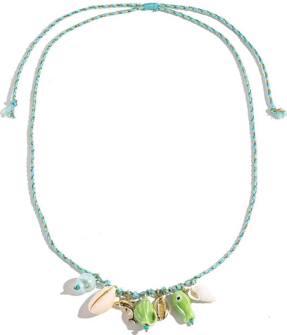 H-B1.1 N2540-007-1 Fashion Rope Necklace - Charms