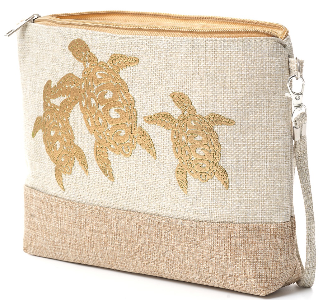 X-E9.1  BAG907-005-2 Make Up Bag Turtle 28x13x8cm