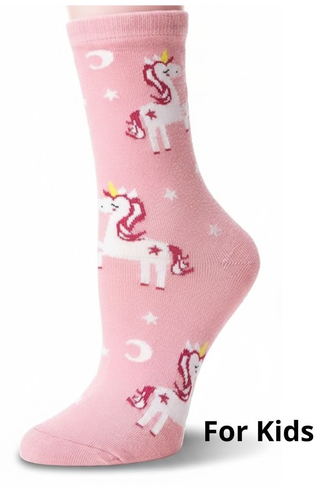 S-D1.2 KS2607-027 Pair of Socks for Kids Size 33-38 Unicorn