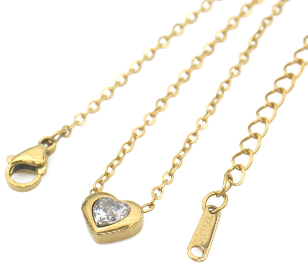 E-B8.2 N1141-002G-1 S. Steel Necklace Heart 40-45cm