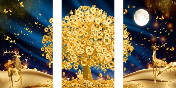 Z-F4.2 TF208 Diamond Painting Tree 3 Frame 90x50cm