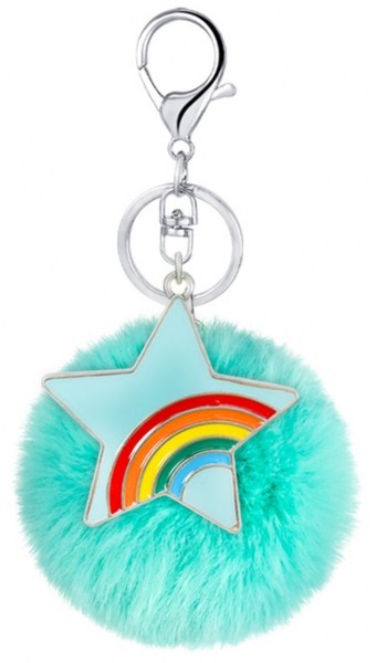 S-E5.1  KY39-001 Keychain Fluffy Star 7cm