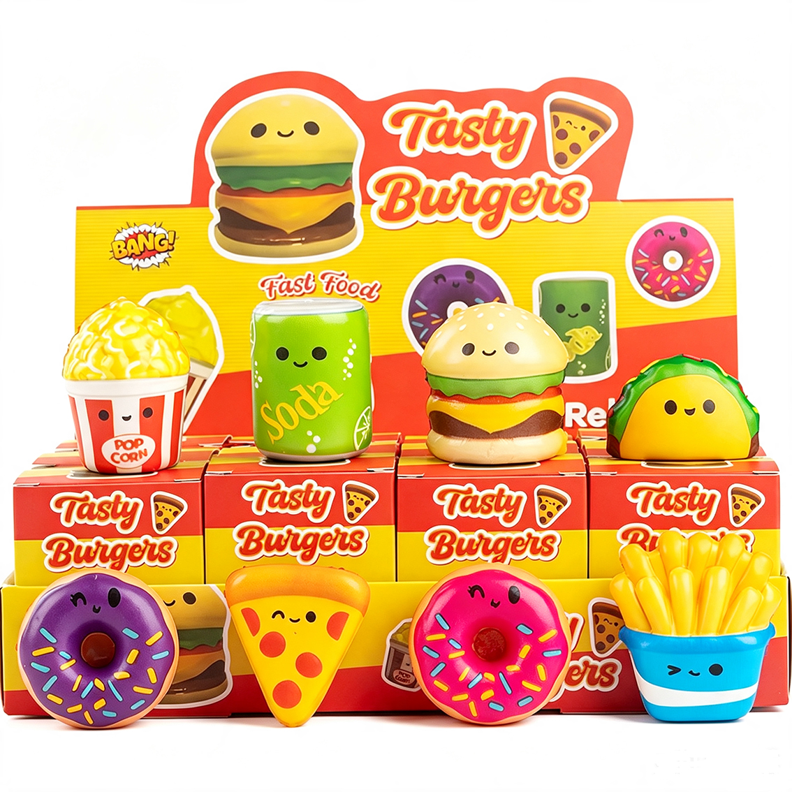 Y-D3.1 TOY2619-017-1 Squishy 5.5cm Slow Rising Fastfood - 12pcs