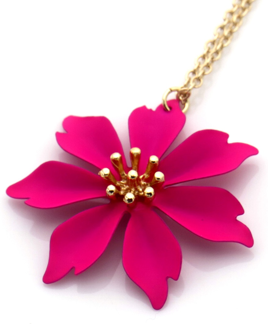 J-F4.2 N2522-003 Statement Necklace Flower
