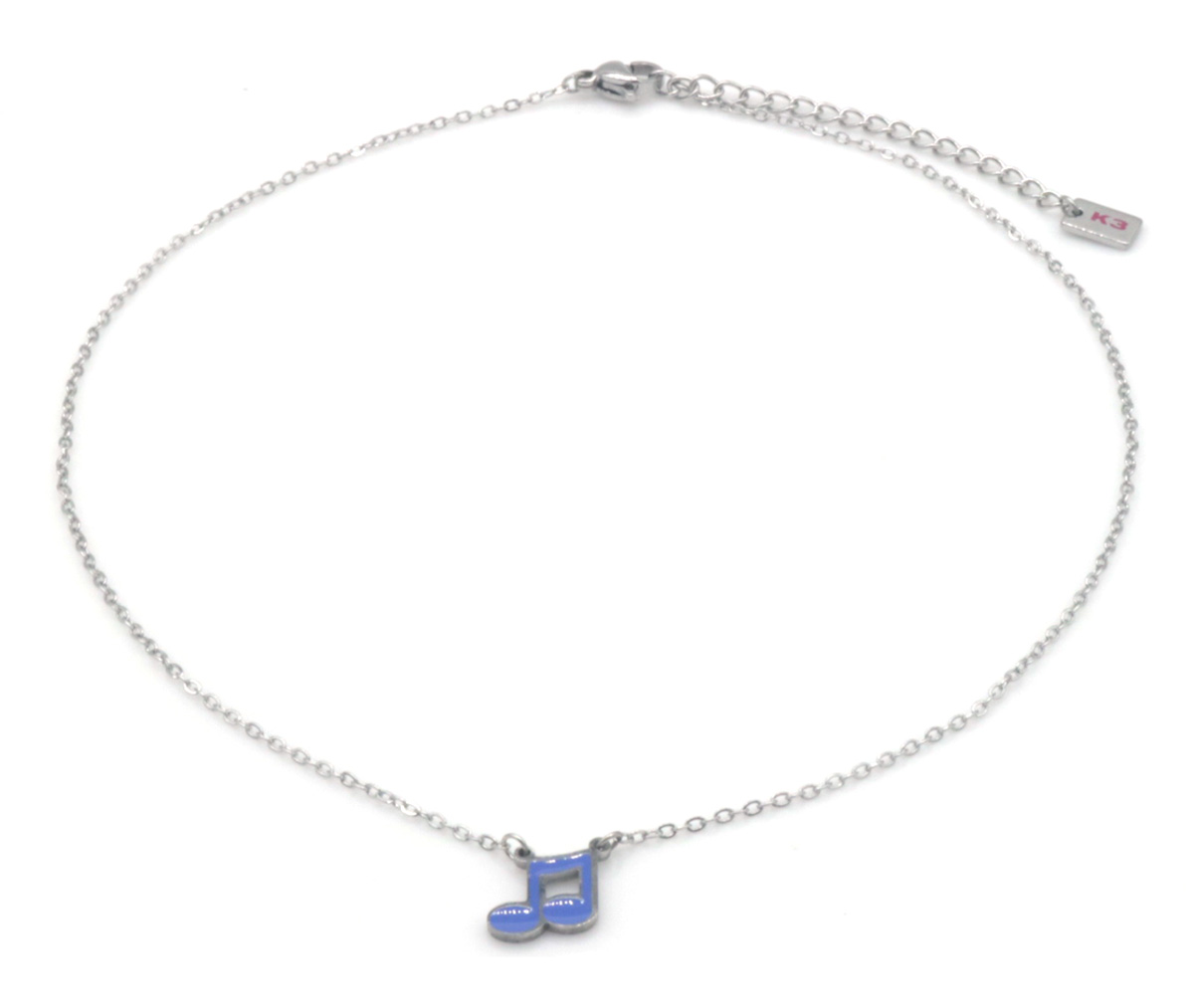 D-E19.2 K3-RBN003 S. Steel Necklace Music