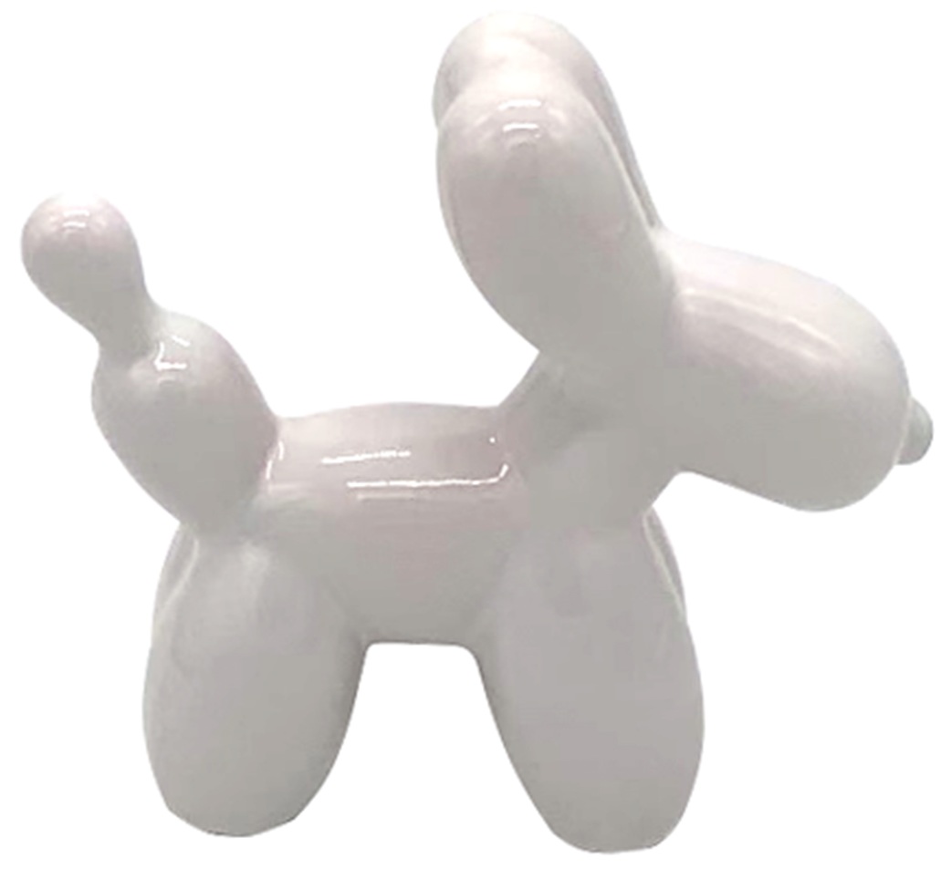Q-A2.2 DC1048-003-4 Ceramic Dog 14x16cm White