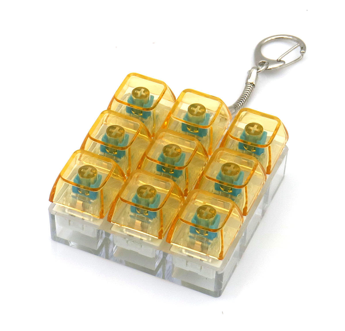 R-L7.1 KY2611-004 Fidget Keyboard Keychain ASMR Mixed Colors - 1pc