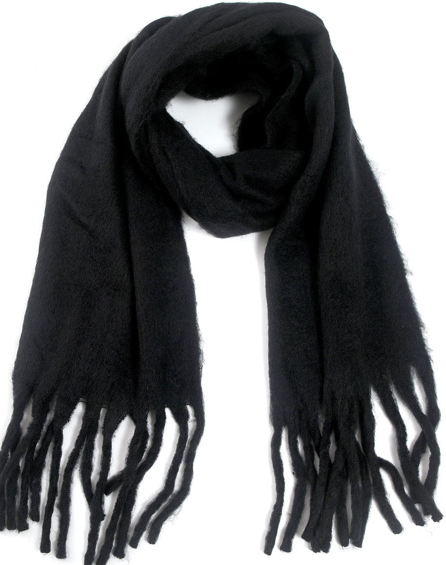 X-A4.1 SCARF408-048A  Winter Scarf 180x70cm Black