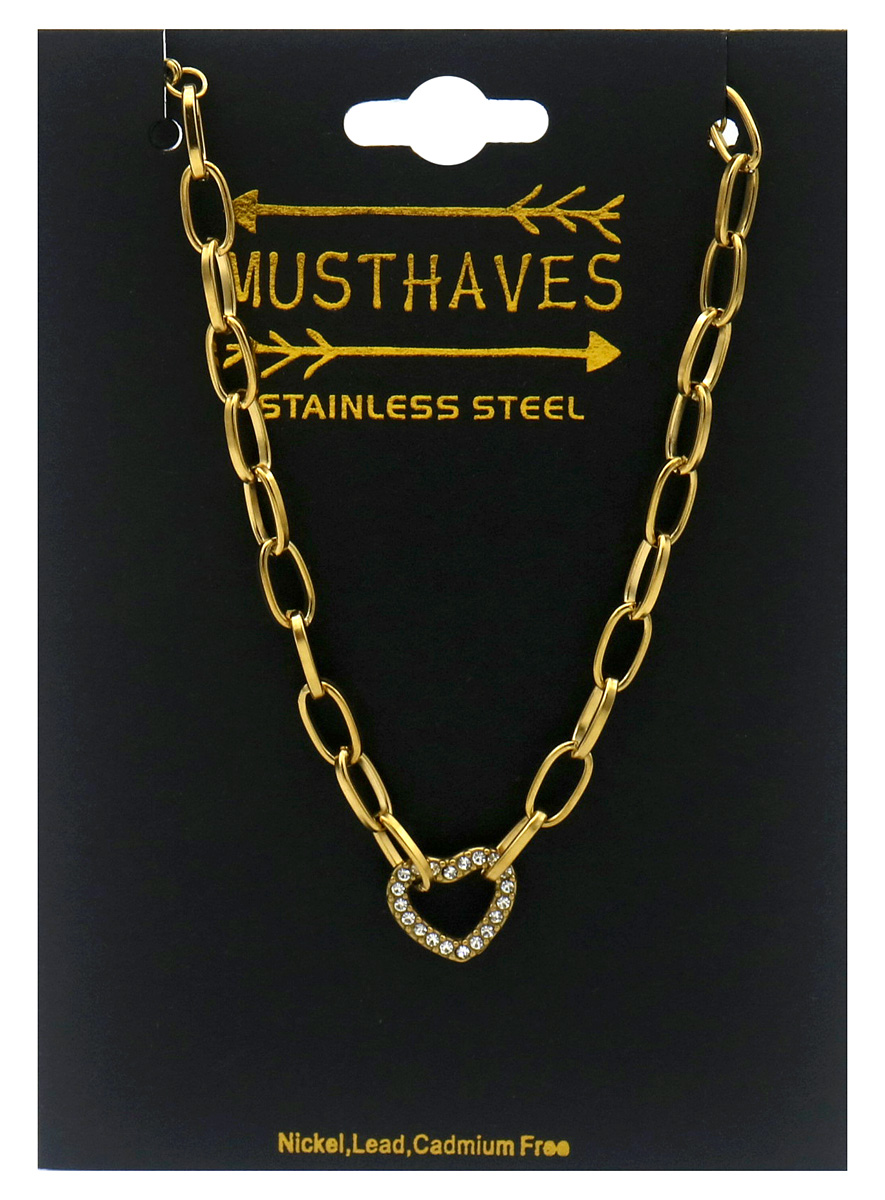 A-C9.3 B25106-058G S. Steel Bracelet Heart 16-21cm