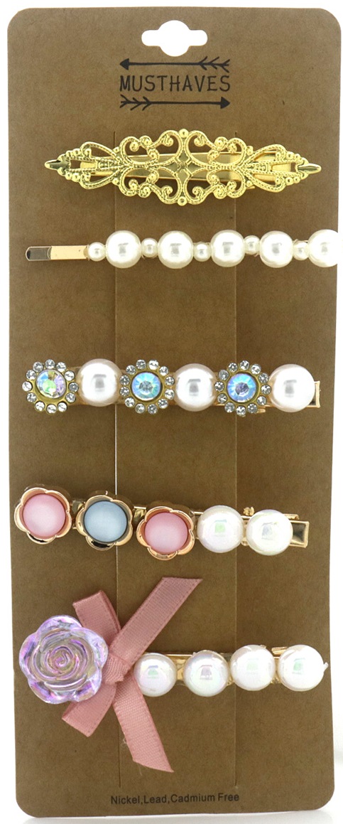 X-O5.3 H919-001-2 Hair Clip Set 5pcs
