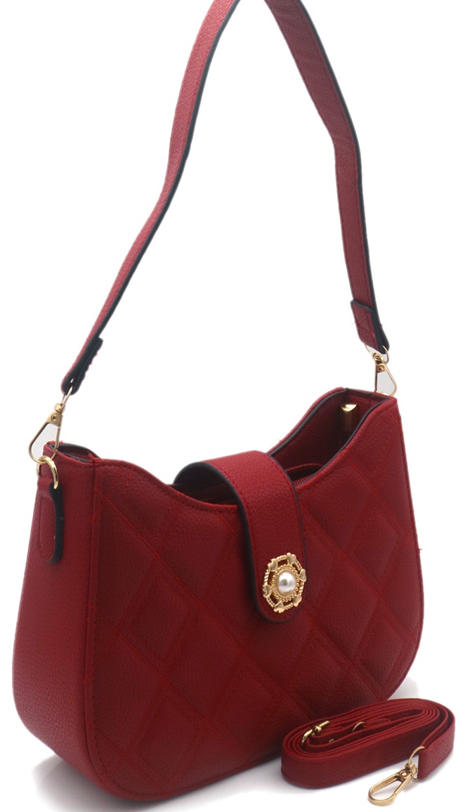 Y-C2.2 BAG1016-004-4 PU Bag 23x16x7.5cm Red
