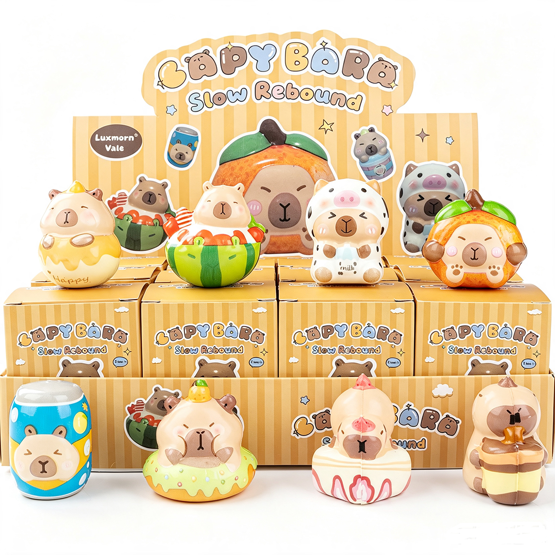 Y-D3.5  TOY2619-017-14 Squishy 5cm Slow Rising Capybara - 12pcs