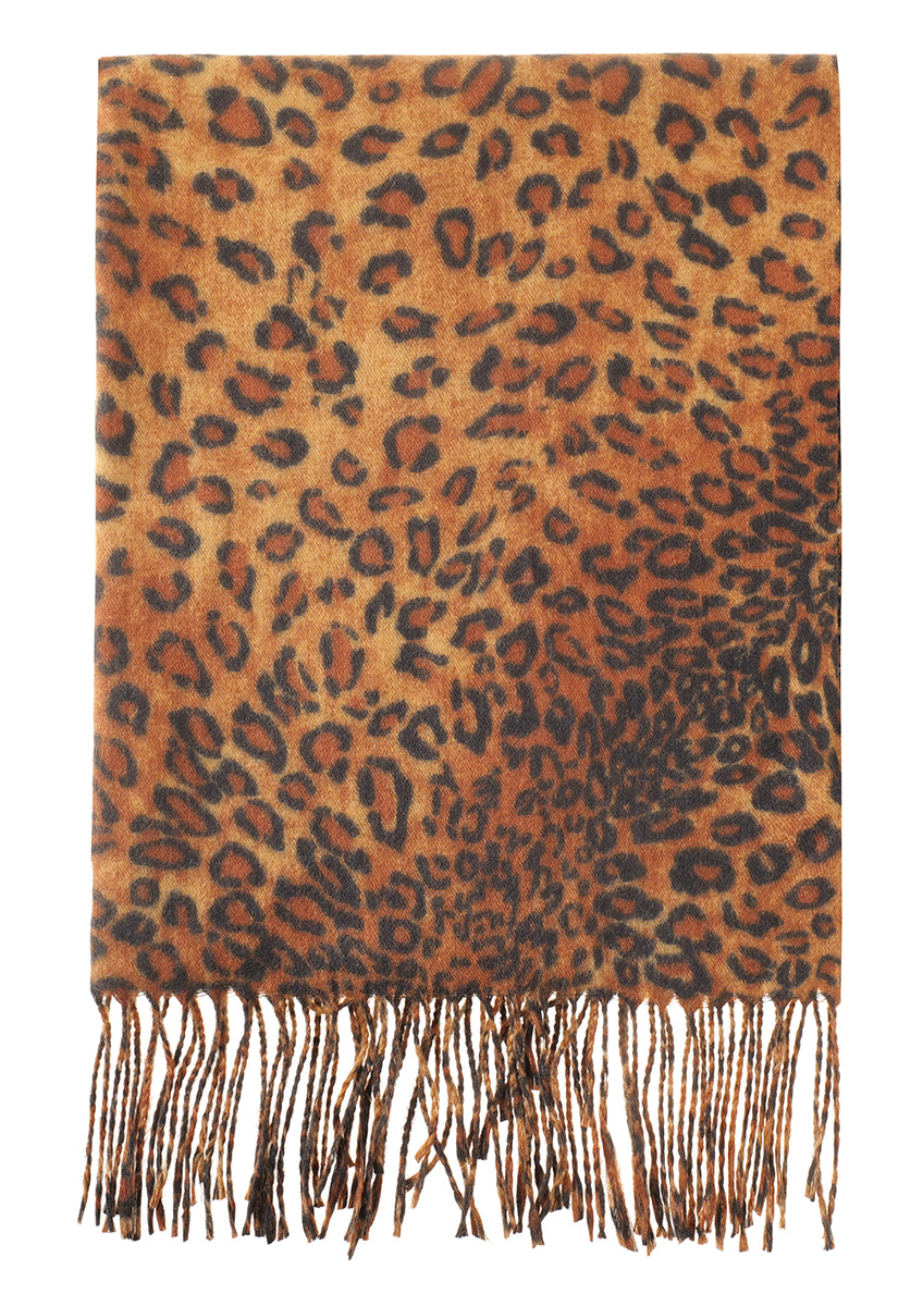 R-B8.2 SCARF405-649-1 Soft Scarf Leopard 180x70cm Brown R-B8.2 SCARF405-649-1 Soft Scarf Leopard 180x70cm Brown