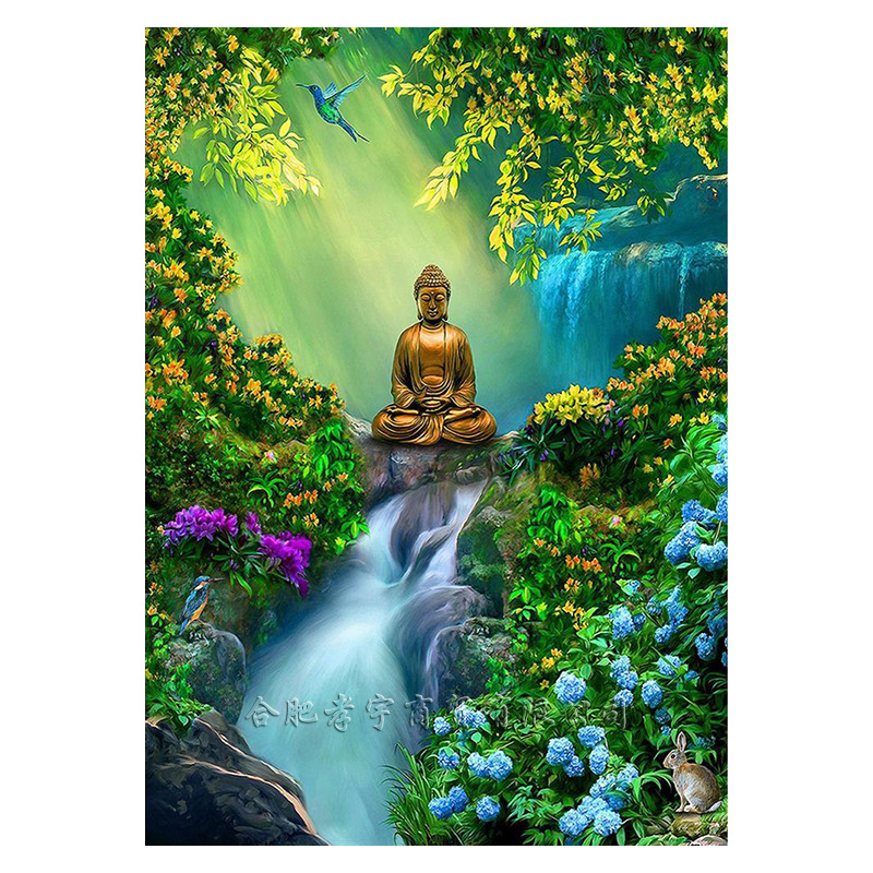 Q-C6.1 DP2545100 Diamond Painting -Canvas 50x40cm - Painting 45x35cm Buddha