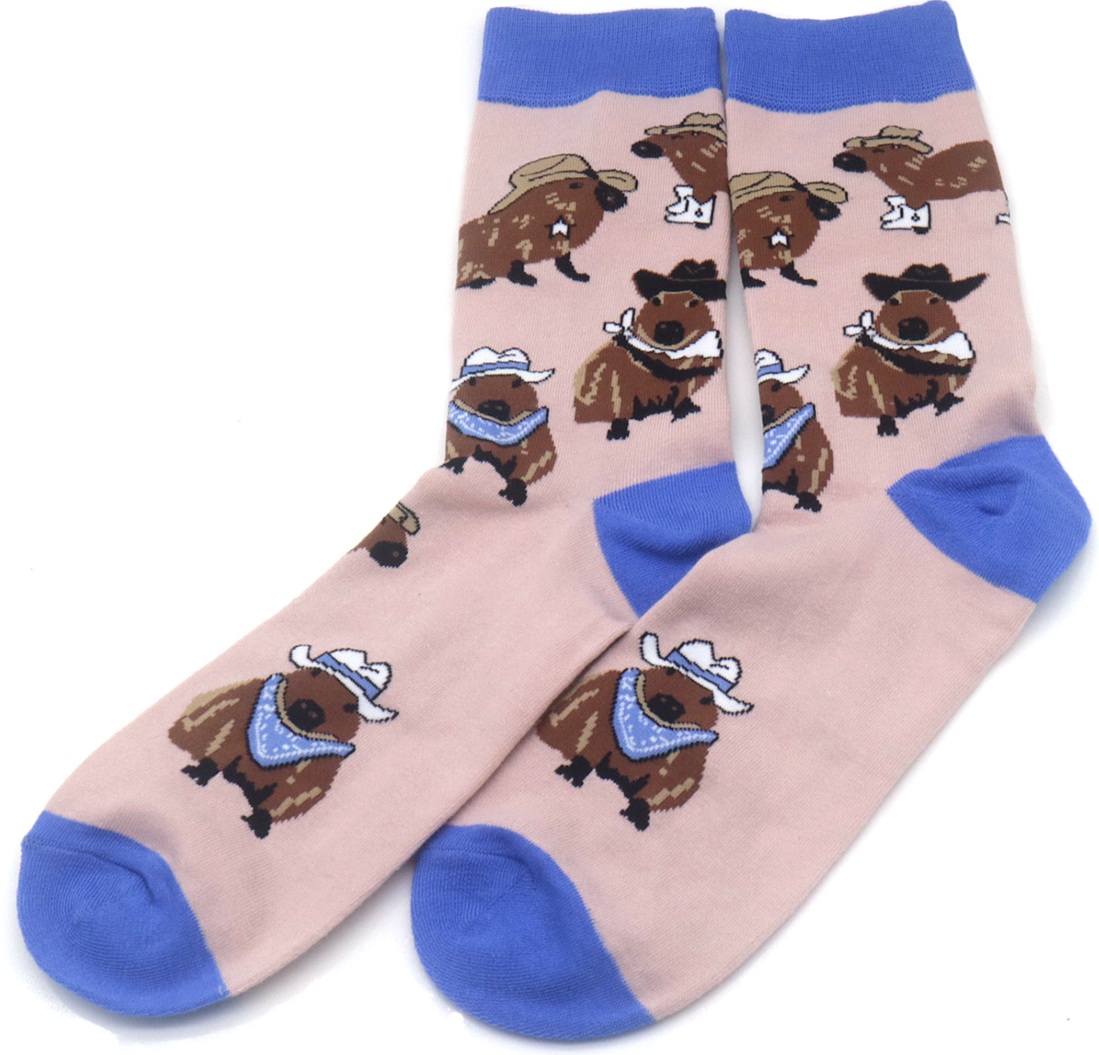 S-G2.3  SOCKS2548-011 Pair of Socks Size 38-45 Capybara