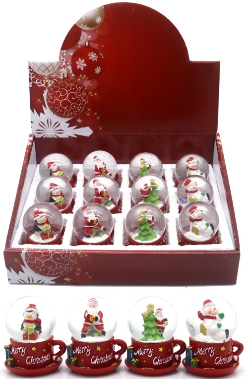 T-O6.1 DC1047-001 Christmas Snowglobe 7cm - 12pcs