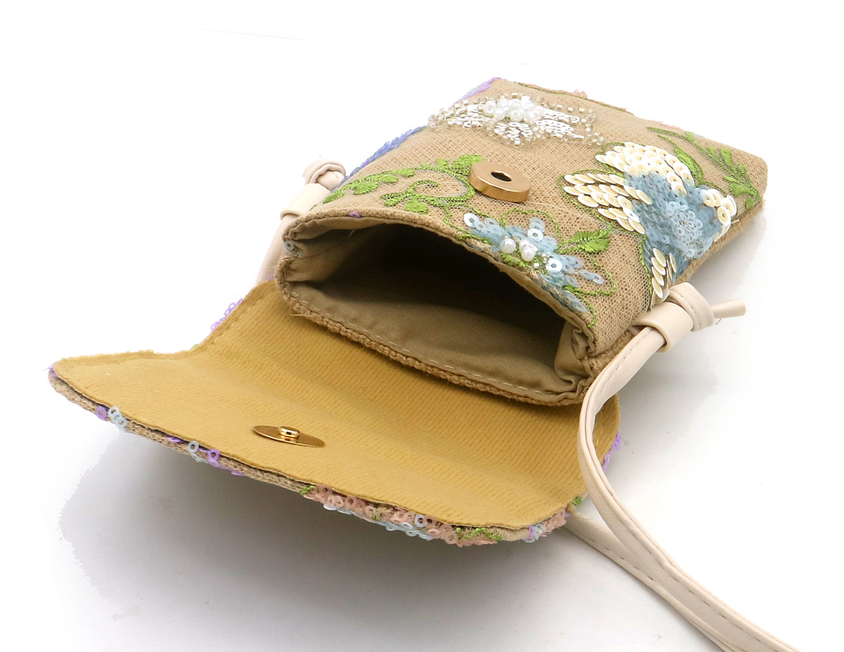 T-E2.1 BAG1123-005-1 Shoulder Bag Embroidered 18.5x12cm 