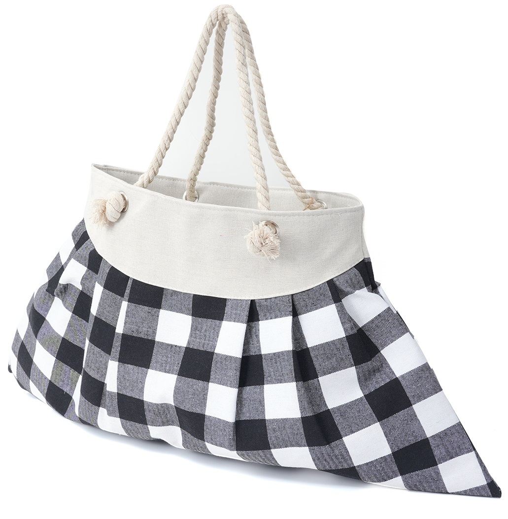 Q-H4.2  BAG811-010-4 Beach Bag Checkered 65x40cm