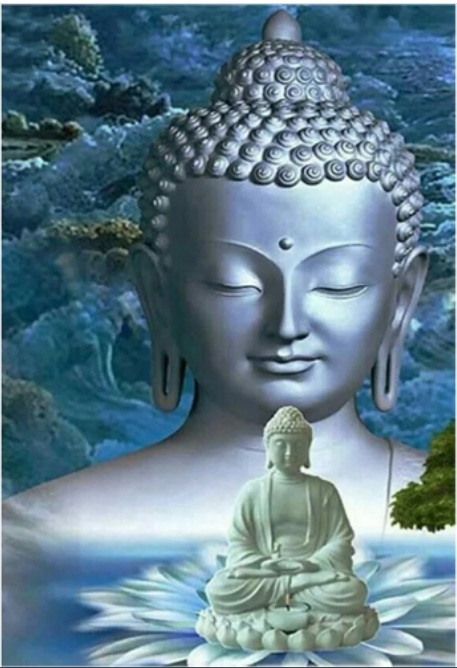 R-M6.2 DP2545021 Diamond Painting Canvas 40x30cm - Painting 35x25cm Buddha