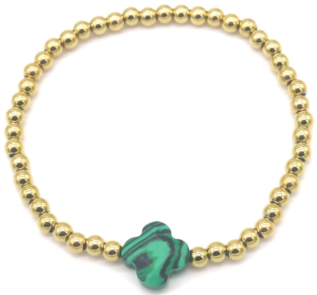 F-E15.3 B1661-119-4 S. Steel Bracelet Clover