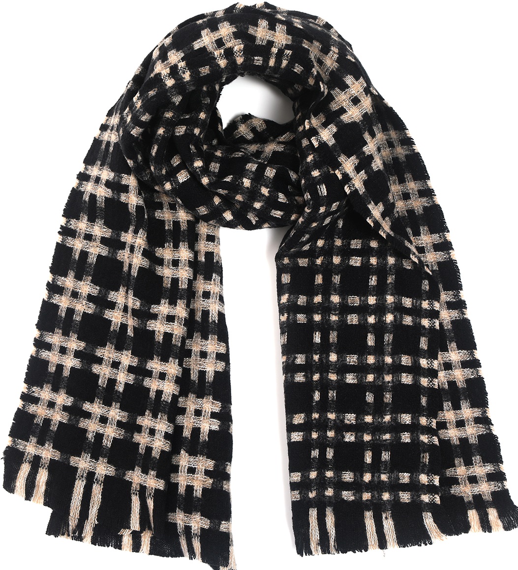 K-A6.1 SCARF705-006 No. 1 Winter Scarf Checkered 180x80cm