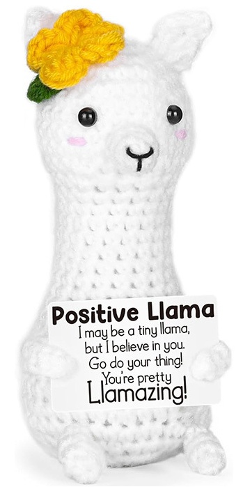 Q-K7.1 T2405-473 Knitted Positive Friends - LLama 12cm