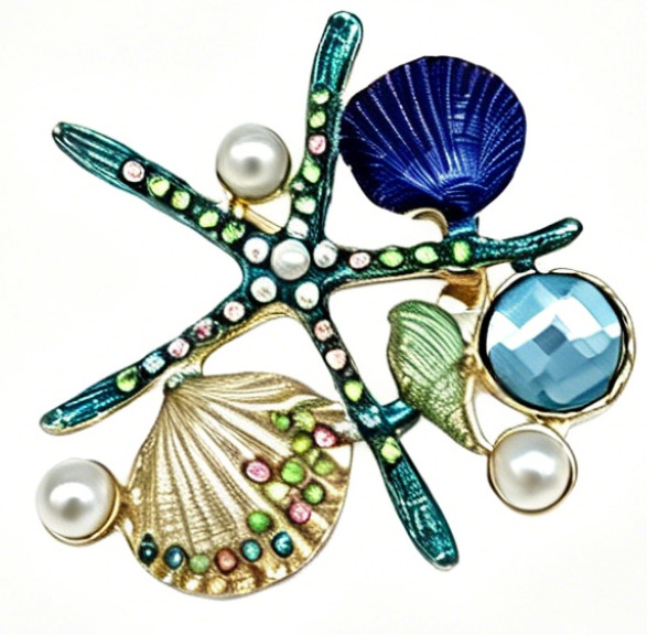 A-F24.1 P1035-033 Brooch Starfish 5.5cm