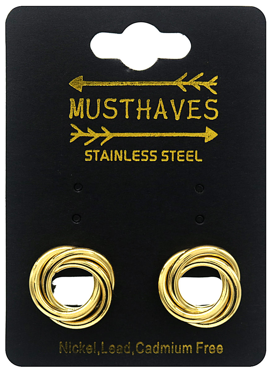 A-F21.3  E031-024G S. Steel Earring 1.5cm