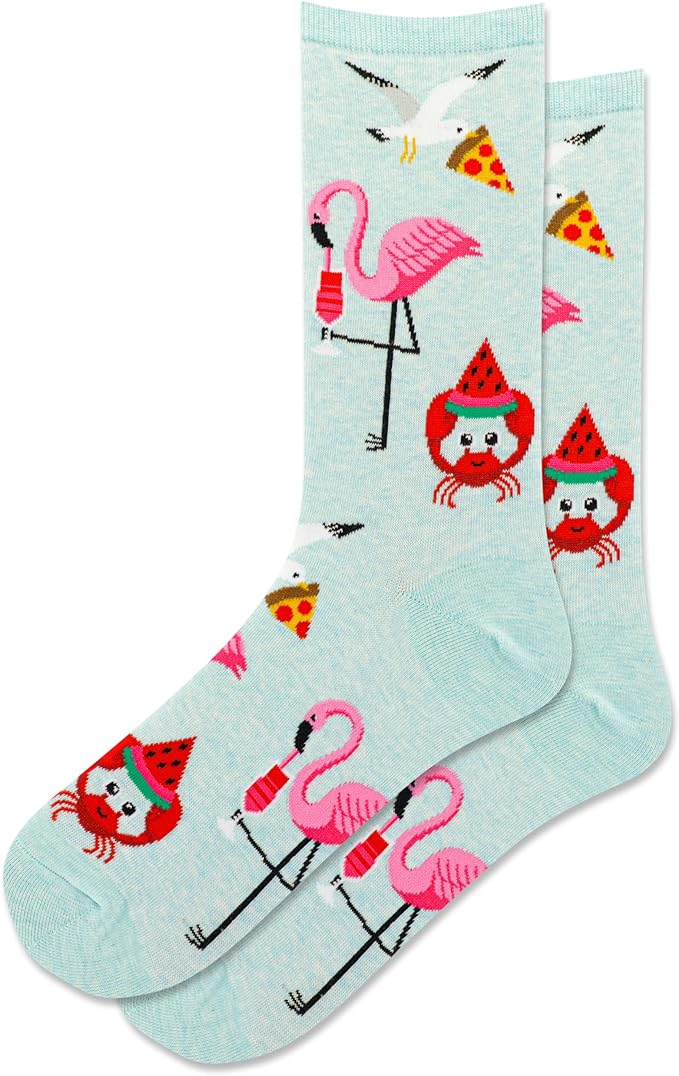 S-D8.4 SOCKS2424-015 Pair of Socks Size 38-45 Flamingos