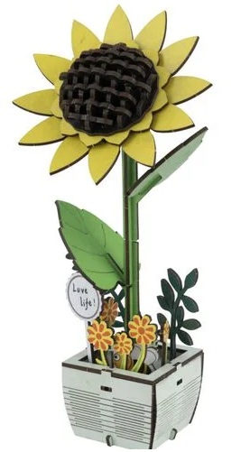 X-G5.2 TOY1153-004-1 Wooden 3D Puzzle Flower