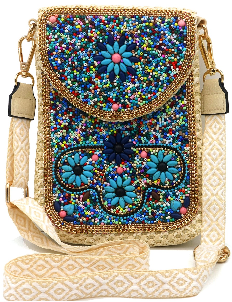 T-K6.1  BAG1123-001-5 Shoulder Bag Beads 20x15cm