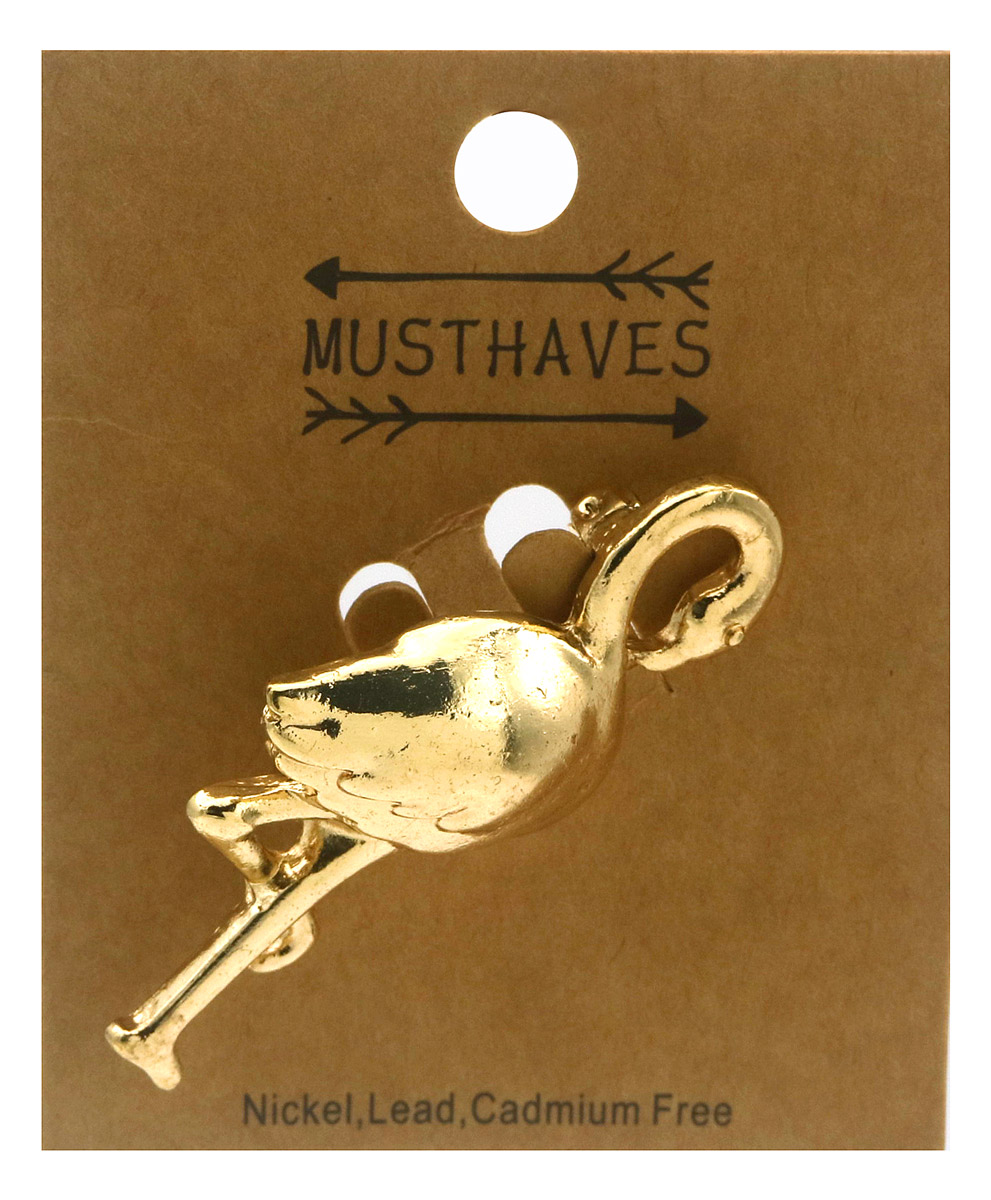 B-E8.1 P2605-117 Brooch Flamingo 5cm