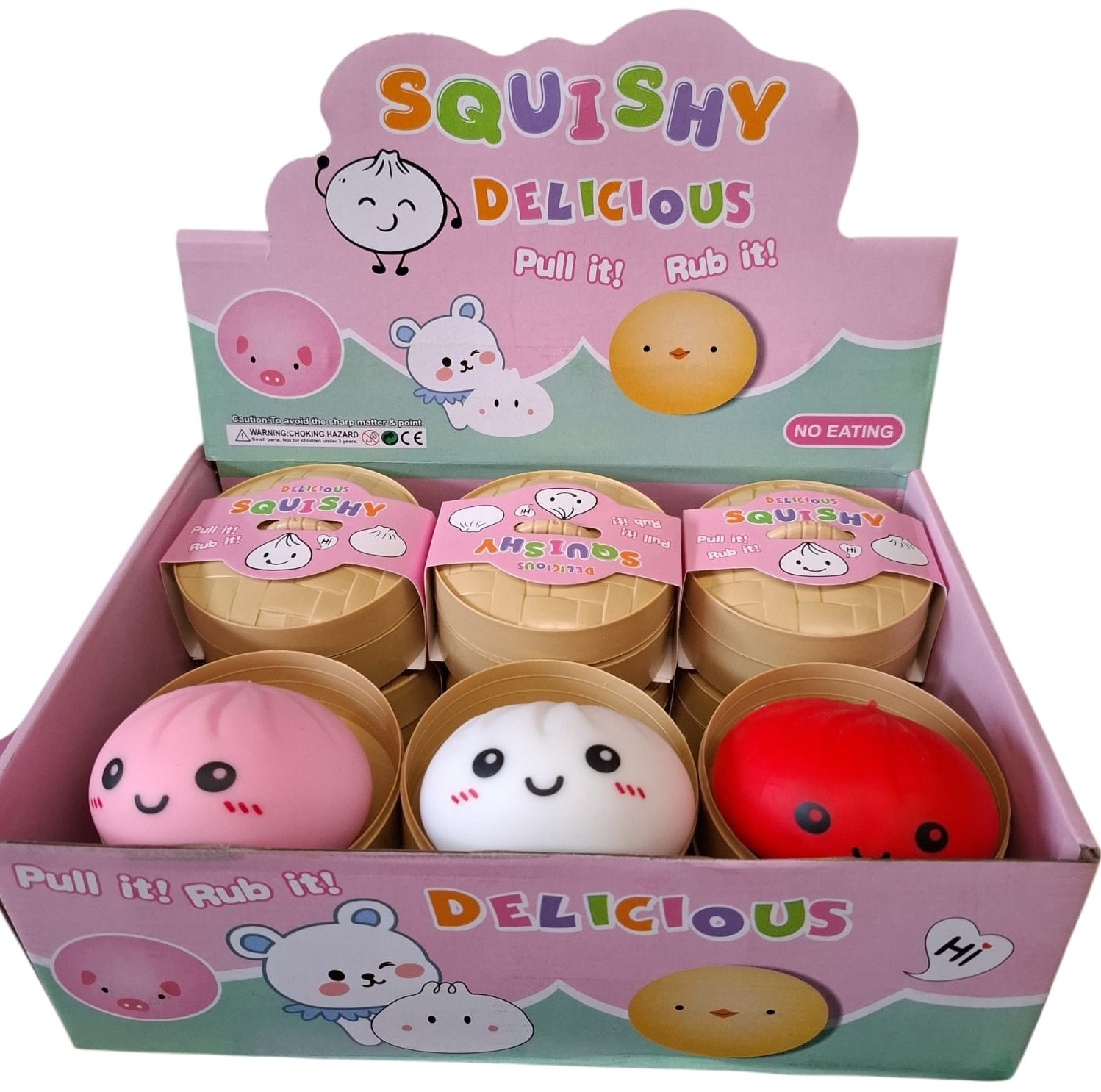 T-N3.1 TOY002-002 Squishy Dumpling 8.5cm - 12pcs
