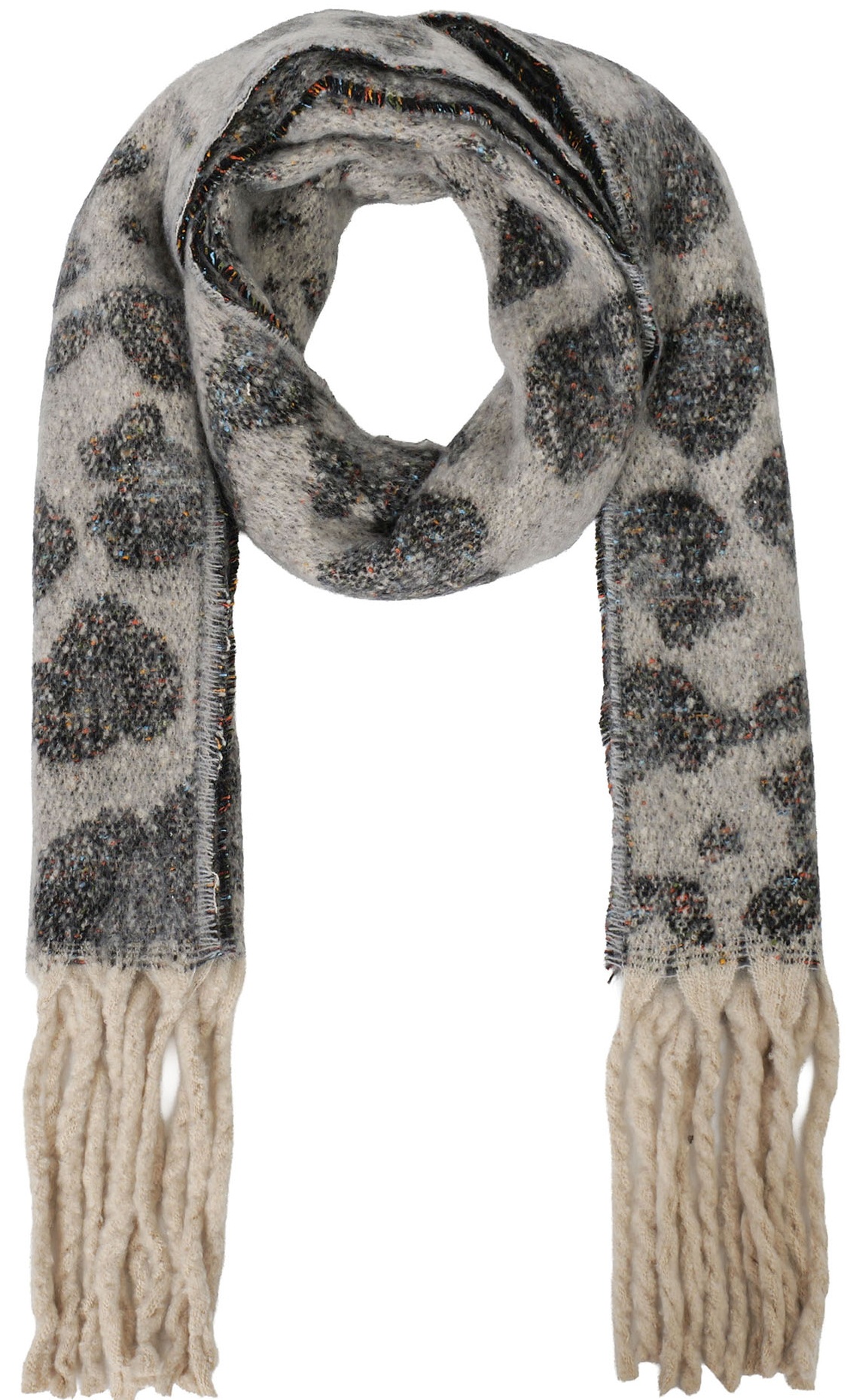 Z-C6.4  SCARF1007-051-2 Winter Scarf Leopard 190x40cm