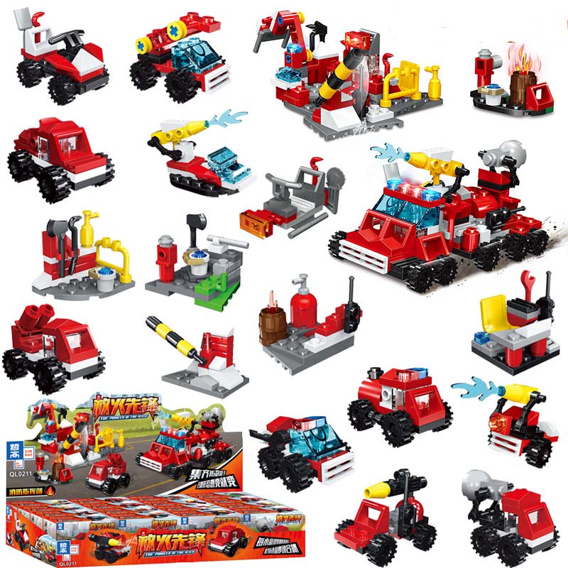 Y-A5.2 TOY2581-053 Building Blocks Firefighters - 16pcs in Display
