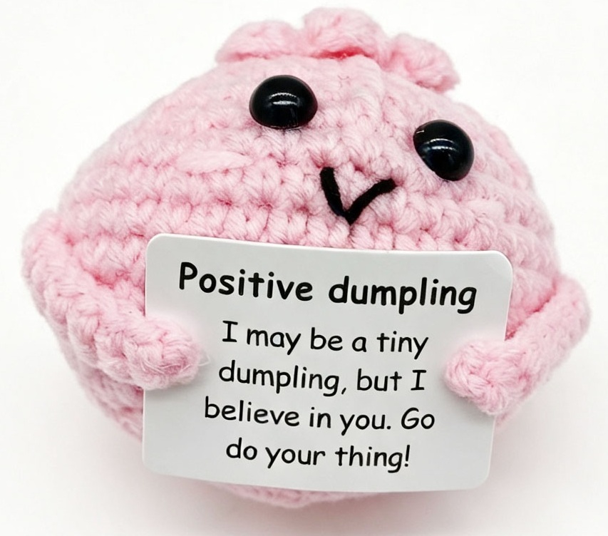 T-J6.2 T2405-660 Knitted Positive Dumpling 7cm - Pink