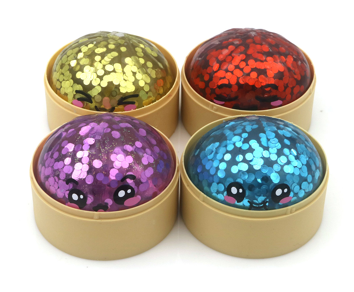 T-A7.2 TOY004-003 Squishy Dumpling 5.5cm Glitter - 24pcs