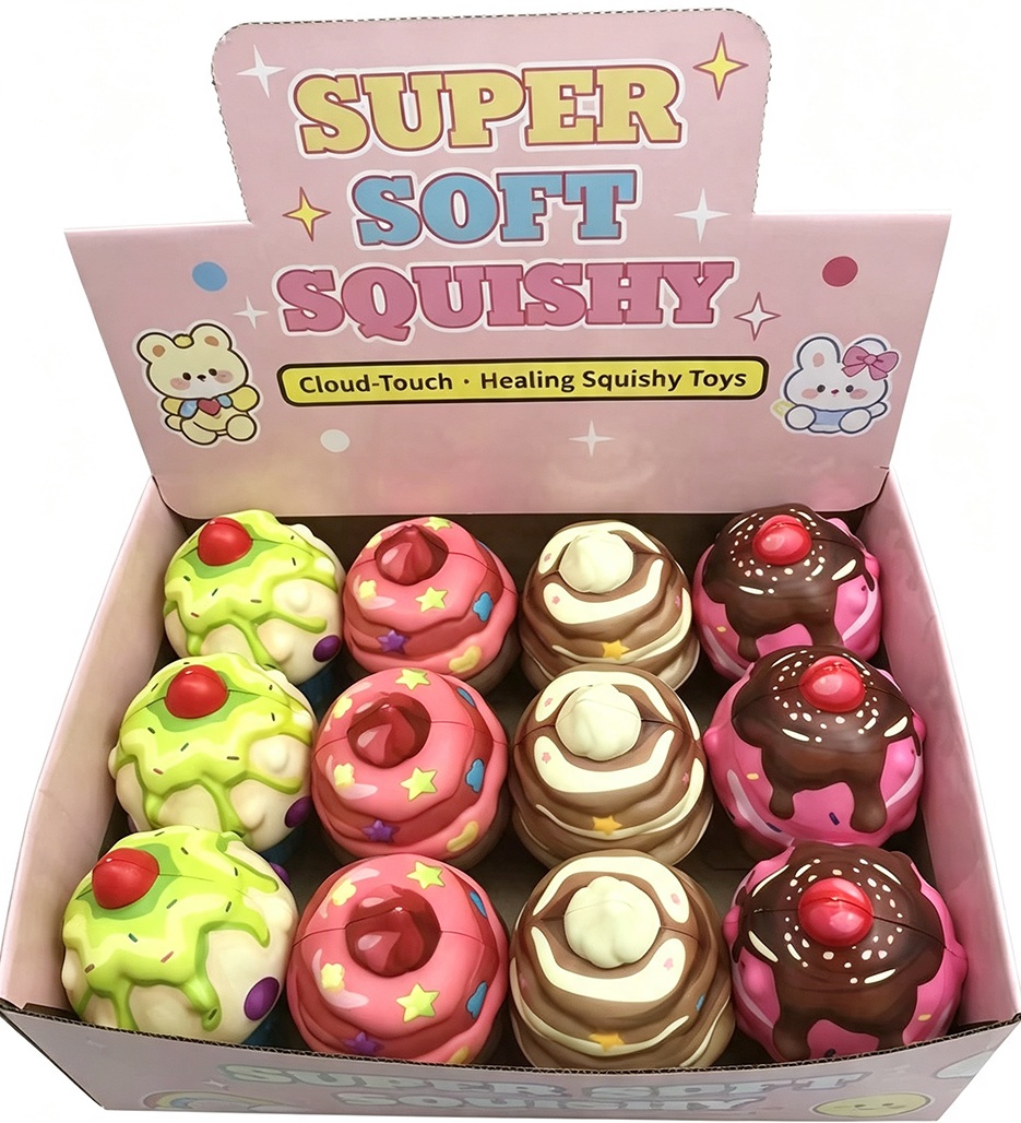 Z-C5.1 TOY2619-083 Slow Rising Squishy Cupcake 10x8cm - 12pcs