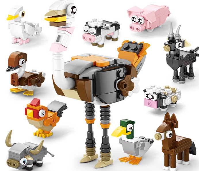 Y-A1.2 TOy9109 Building Blocks Sets 10 in 1 in display - 10pcs