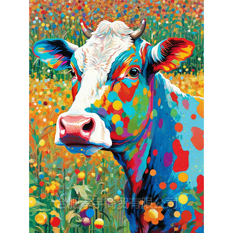T-K2.1 DP2545064 Diamond Painting -Canvas 30x20cm - Painting 25x15cm Cow