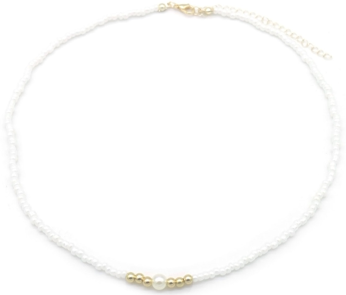 I-D6.1 N2375-071-4 Necklace for Kids Pearl White