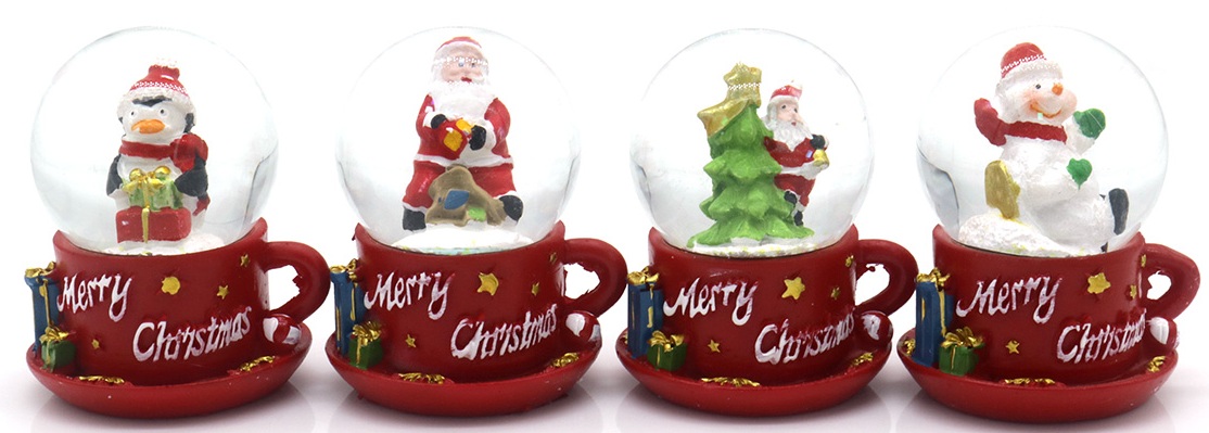 T-O6.1 DC1047-001 Christmas Snowglobe 7cm - 12pcs